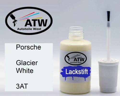 Porsche, Glacier White, 3AT: 20ml Lackstift, von ATW Autoteile West.